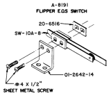 Flipper Kits and Components-Flipper EOS switch & bracket Williams