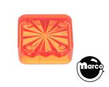 -Insert - square 3/4 inch amber starburst