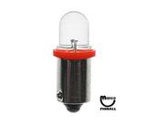 -LED lamp #44 base red frosted
