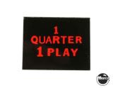 -Price plate (CCM/Stern) 1 Quarter 1 Play
