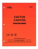 -CACTUS CANYON (Bally) Manual Reprint