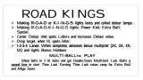 -ROAD KINGS (Williams) Score card