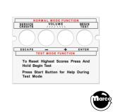 -Service switch decal WPC 4 button