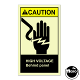 -Label - Caution High Voltage (bottom arch)