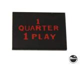-Price plate coin entry - Quarter 1 Play