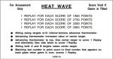 -HEAT WAVE (Williams) Score Cards (4)