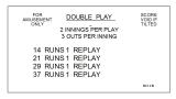 -DOUBLE PLAY BASEBALL (Williams) Score cards (6)