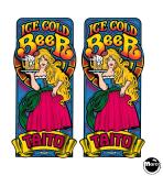 -ICE COLD BEER (Taito) Cabinet decals (2)