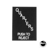 -Price label "Quarters/push" 