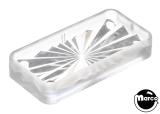 -Insert rectangle 3/4 x 1-1/2 inch clear starburst