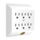 -6-Outlet Power Tap - Direct plug in adapter