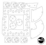 Playfield Plastics-MONOPOLY (Stern) Plastic clear 13 piece set