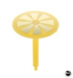 -Mushroom bumper target 1-3/8 inch yellow flower gold