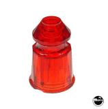 -Post - faceted 1 inch red transparent