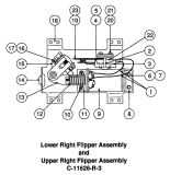 Flipper Kits and Components-Flipper assembly Williams right upper
