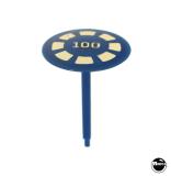 -Mushroom bumper target 1-3/8 inch blue gold 100 