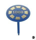 Mushroom bumper target 1-3/8 inch blue "1000" gold