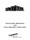 -PLAYBALL (Gottlieb) Manual & Schematic