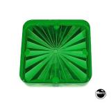 Lamp Covers / Domes / Inserts-Playfield insert 1" square Green star