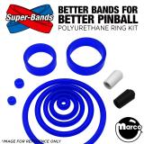 Super-Bands-EARTHSHAKER (Williams) Polyurethane Ring Kit BLUE